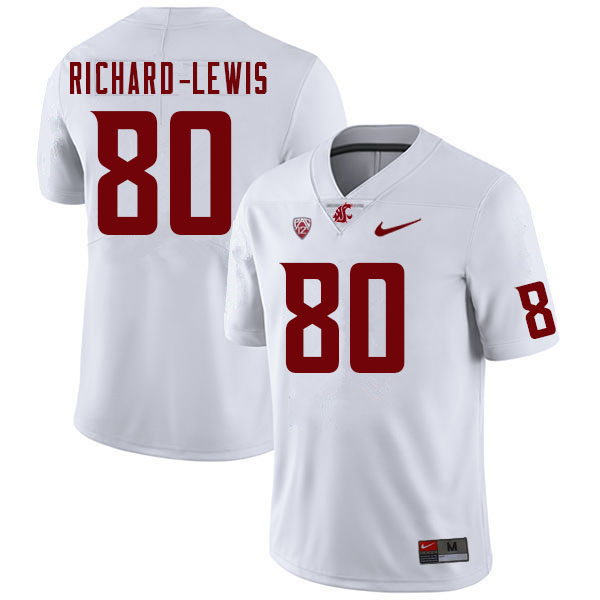 Washington State Cougars #80 Jasiah Richard-Lewis College Football Jerseys Sale-White